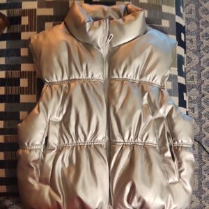 RACHEL Rachel Roy Silver Puffer Vest